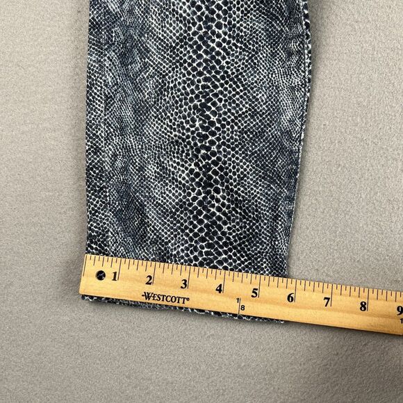 Tory Burch Blue Snake Skin Print Skinny Straight Leg Mid Rise Womens Jeans‎ 29 - Picture 9 of 16